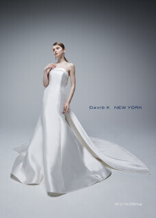  DAVID K NEW YORK オフホワイトのウェディングドレス