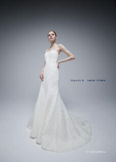 DAVID K NEW YORK オフホワイトのウェディングドレス