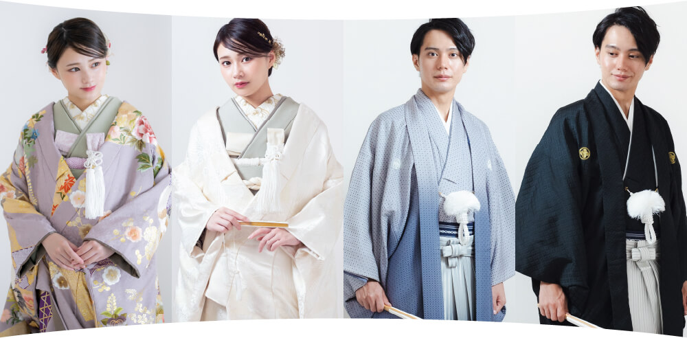 伝統的な和装の打掛、紋付袴のイメージ